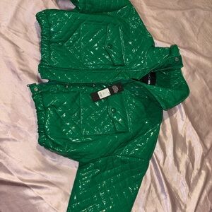 Fashion Nova Green Puffer Jacket